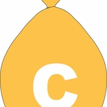 Balónek písmeno C zlaté